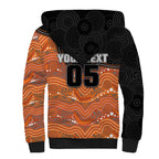 Custom Tigers Sherpa Hoodie Warrior Mascot With Aboriginal Indigenous