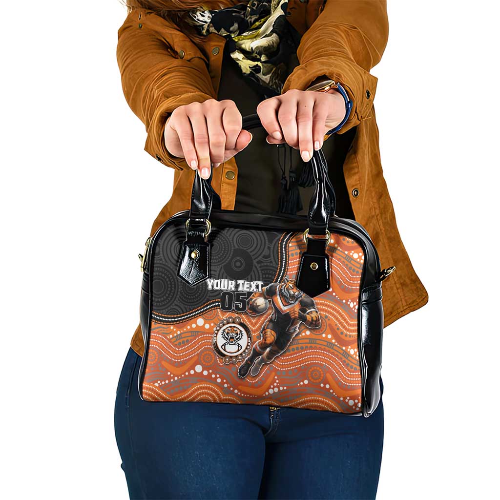 Custom Tigers Shoulder Handbag Warrior Mascot With Aboriginal Indigenous