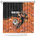 Custom Tigers Shower Curtain Warrior Mascot With Aboriginal Indigenous