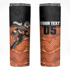 Custom Tigers Skinny Tumbler Warrior Mascot With Aboriginal Indigenous