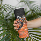Custom Tigers Skinny Tumbler Warrior Mascot With Aboriginal Indigenous