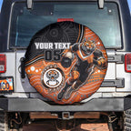 Custom Tigers Spare Tire Cover Warrior Mascot With Aboriginal Indigenous