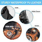 Custom Tigers Spare Tire Cover Warrior Mascot With Aboriginal Indigenous