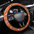 Tigers Steering Wheel Cover Warrior Mascot With Aboriginal Indigenous
