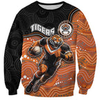 Custom Tigers Sweatshirt Warrior Mascot With Aboriginal Indigenous