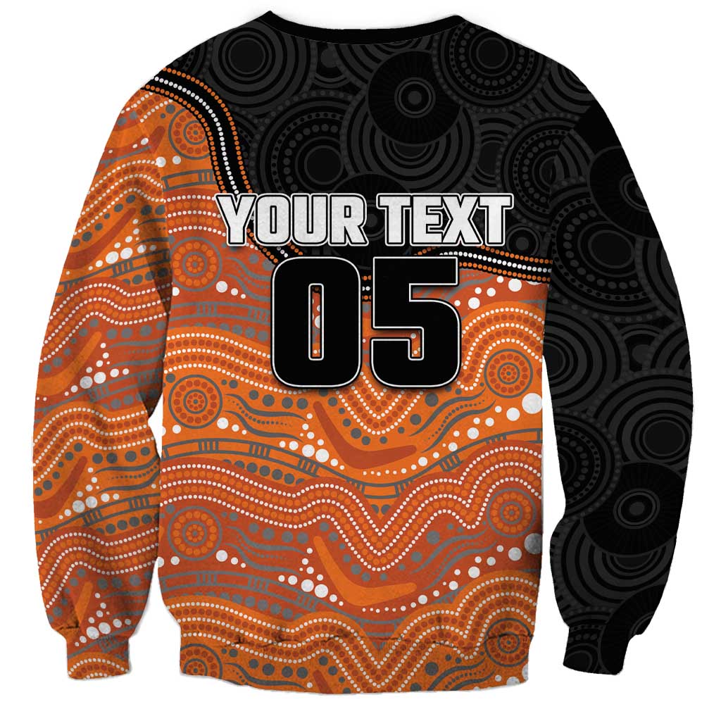 Custom Tigers Sweatshirt Warrior Mascot With Aboriginal Indigenous