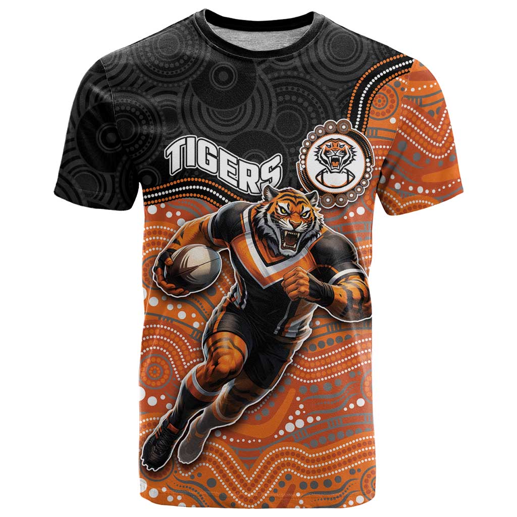 Custom Tigers T Shirt Warrior Mascot With Aboriginal Indigenous