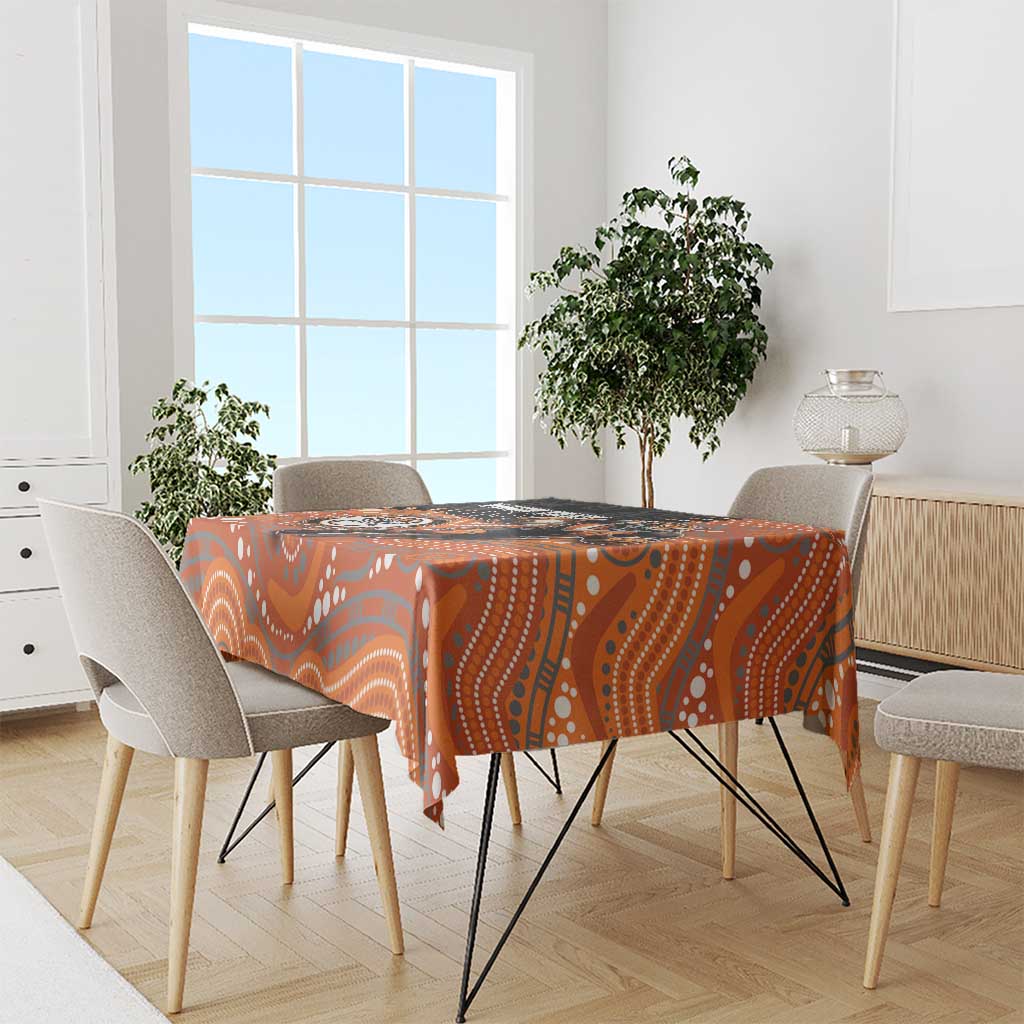 Custom Tigers Tablecloth Warrior Mascot With Aboriginal Indigenous