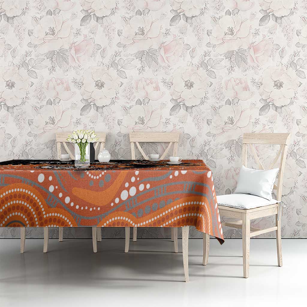 Custom Tigers Tablecloth Warrior Mascot With Aboriginal Indigenous