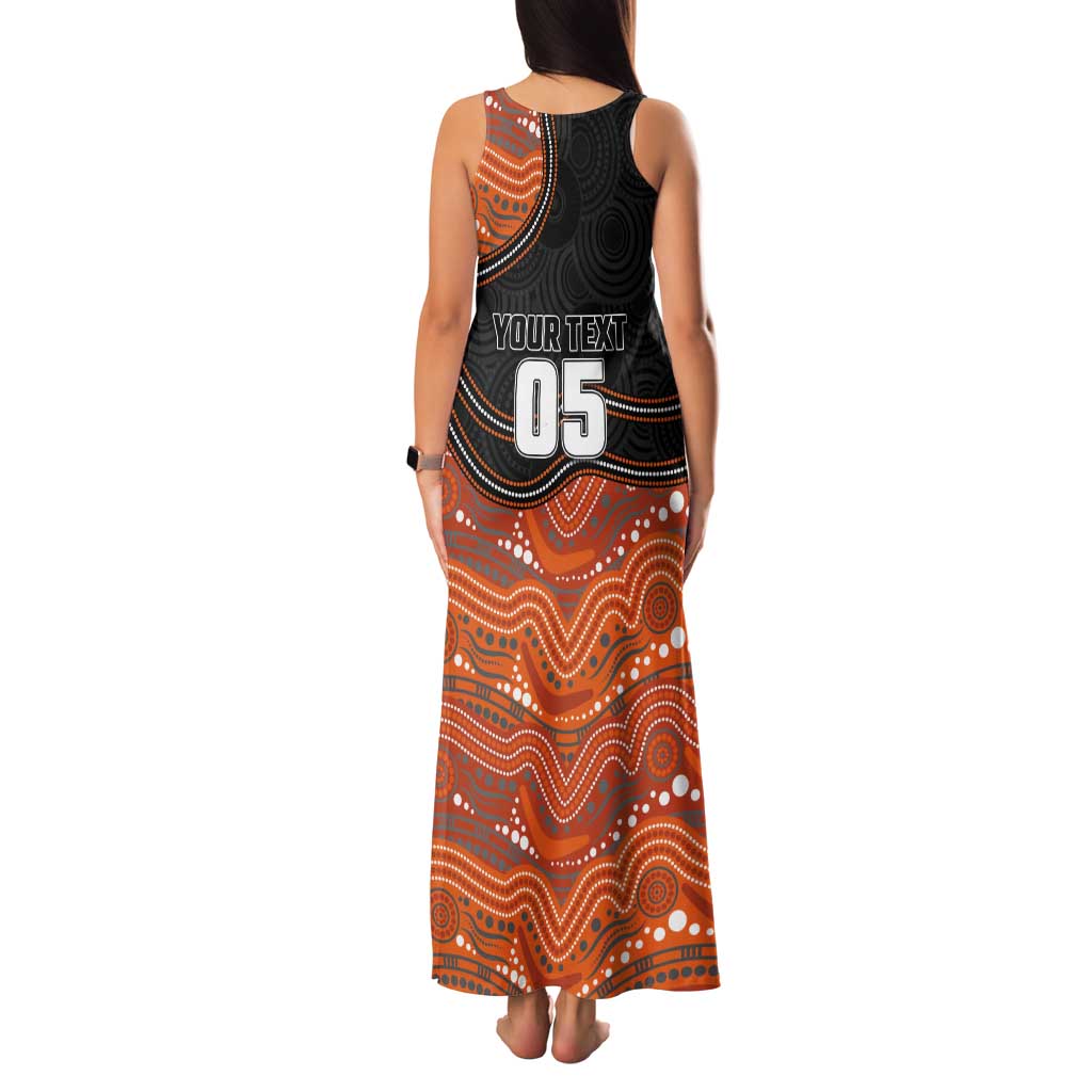 Custom Tigers Tank Maxi Dress Warrior Mascot With Aboriginal Indigenous