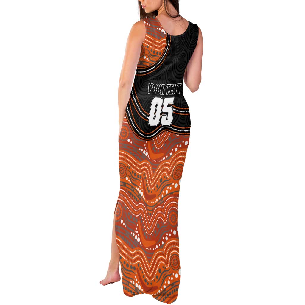 Custom Tigers Tank Maxi Dress Warrior Mascot With Aboriginal Indigenous