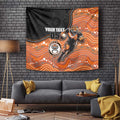 Custom Tigers Tapestry Warrior Mascot With Aboriginal Indigenous