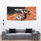 Custom Tigers Tapestry Warrior Mascot With Aboriginal Indigenous
