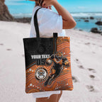 Custom Tigers Tote Bag Warrior Mascot With Aboriginal Indigenous