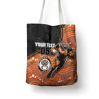 Custom Tigers Tote Bag Warrior Mascot With Aboriginal Indigenous