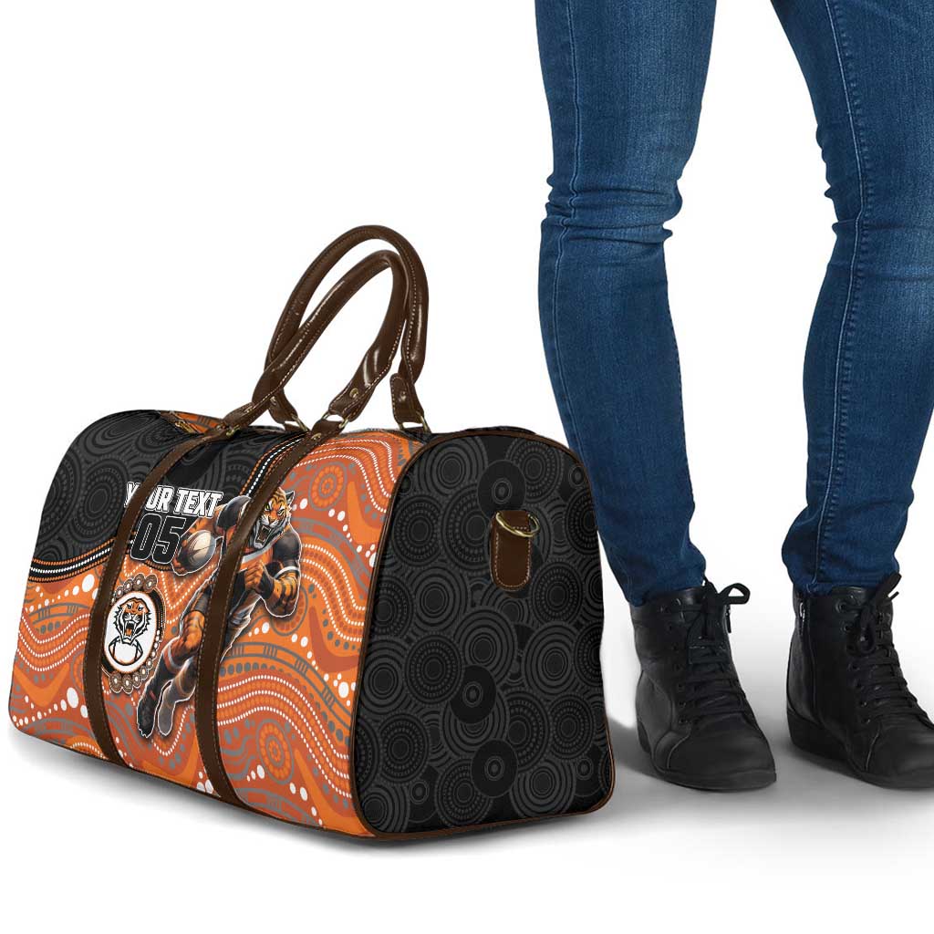 Custom Tigers Travel Bag Warrior Mascot With Aboriginal Indigenous