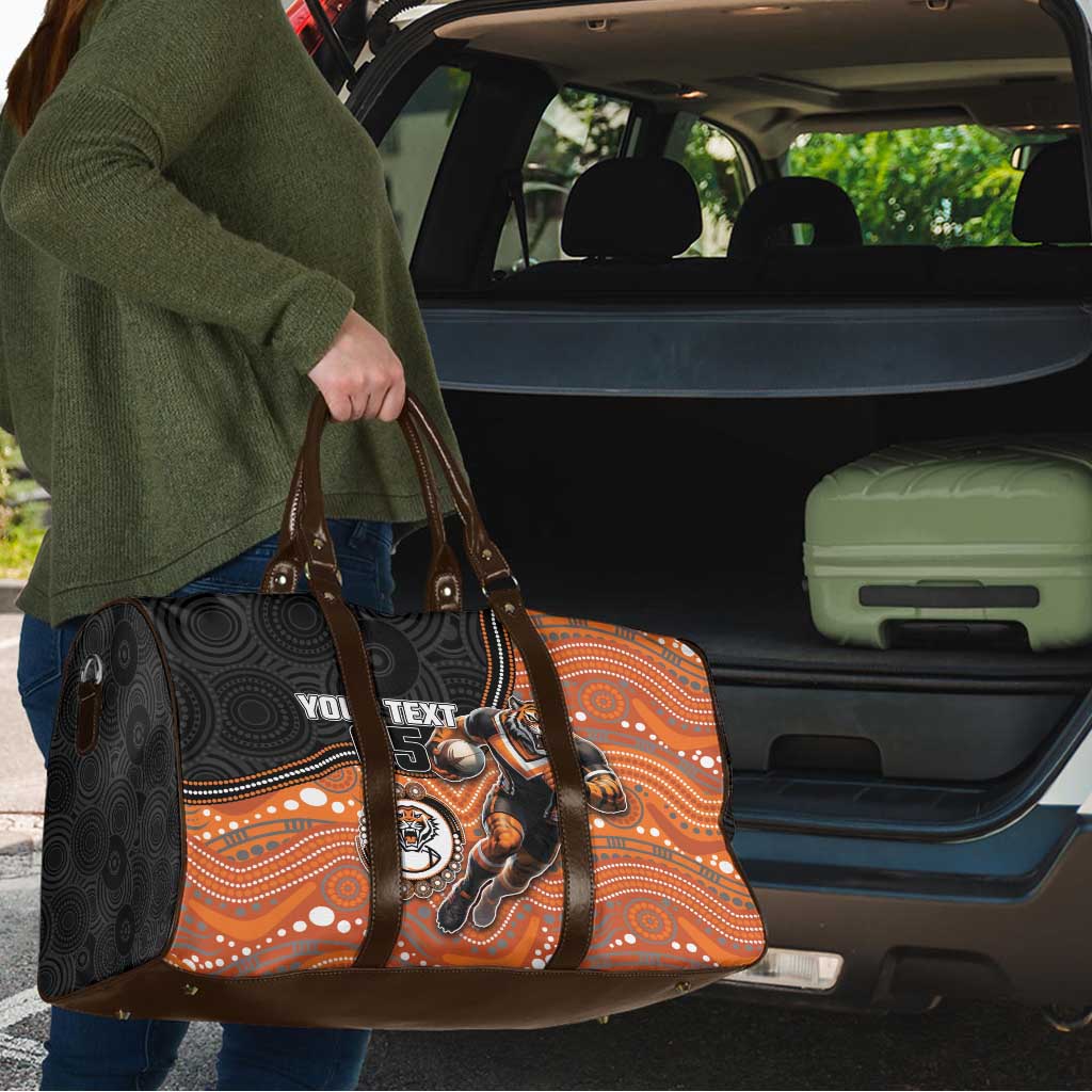 Custom Tigers Travel Bag Warrior Mascot With Aboriginal Indigenous