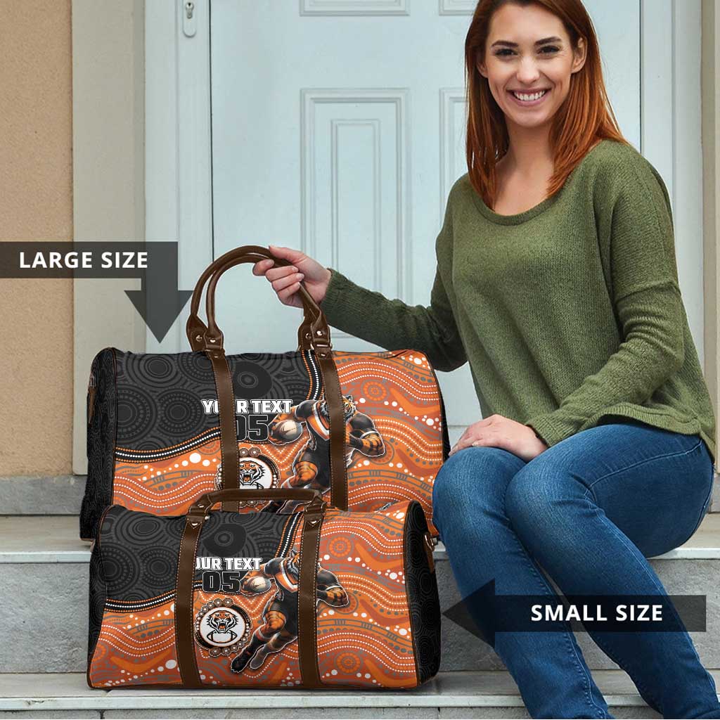 Custom Tigers Travel Bag Warrior Mascot With Aboriginal Indigenous
