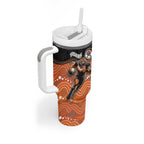 Custom Tigers Tumbler With Handle Warrior Mascot With Aboriginal Indigenous