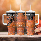 Custom Tigers Tumbler With Handle Warrior Mascot With Aboriginal Indigenous