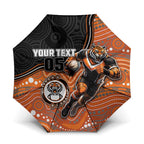 Custom Tigers Umbrella Warrior Mascot With Aboriginal Indigenous