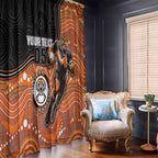 Custom Tigers Window Curtain Warrior Mascot With Aboriginal Indigenous