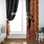 Custom Tigers Window Curtain Warrior Mascot With Aboriginal Indigenous