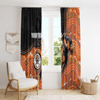 Custom Tigers Window Curtain Warrior Mascot With Aboriginal Indigenous