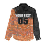 Custom Tigers Women Casual Shirt Warrior Mascot With Aboriginal Indigenous