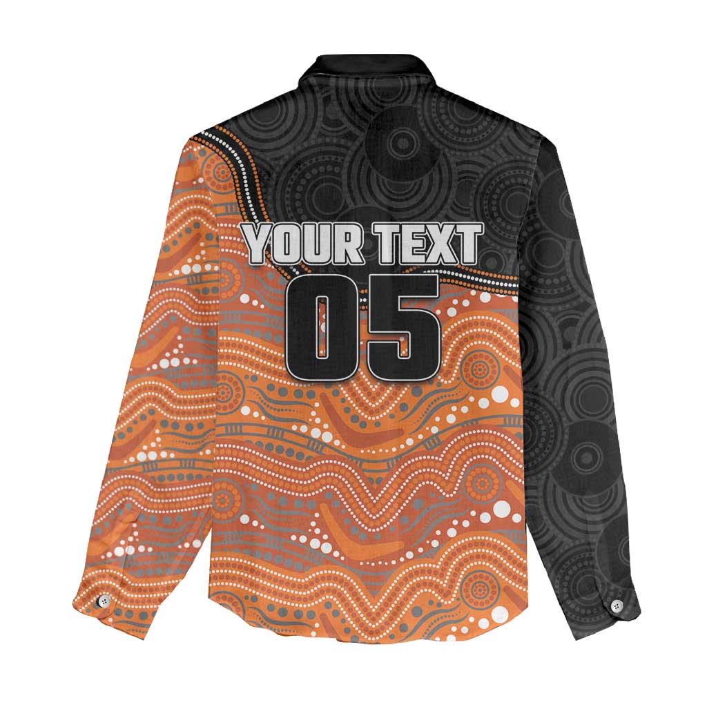 Custom Tigers Women Casual Shirt Warrior Mascot With Aboriginal Indigenous