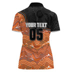 Custom Tigers Women Polo Shirt Warrior Mascot With Aboriginal Indigenous