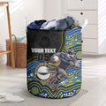 Custom Cowboys Laundry Basket Cattle Dog Mascot With Aboriginal Indigenous