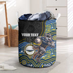 Custom Cowboys Laundry Basket Cattle Dog Mascot With Aboriginal Indigenous