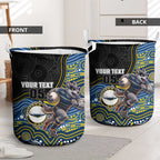 Custom Cowboys Laundry Basket Cattle Dog Mascot With Aboriginal Indigenous
