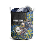Custom Cowboys Laundry Basket Cattle Dog Mascot With Aboriginal Indigenous
