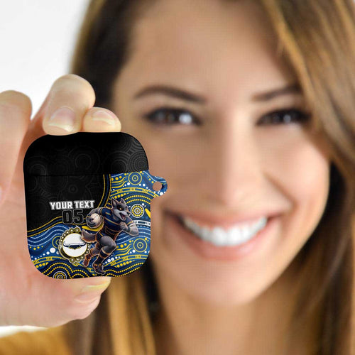 Custom Cowboys AirPods Case Cattle Dog Mascot With Aboriginal Indigenous