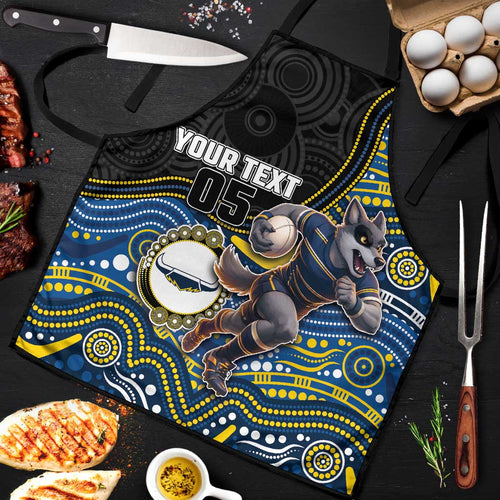 Custom Cowboys Apron Cattle Dog Mascot With Aboriginal Indigenous