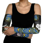 Custom Cowboys Arm Sleeves Cattle Dog Mascot With Aboriginal Indigenous