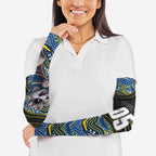 Custom Cowboys Arm Sleeves Cattle Dog Mascot With Aboriginal Indigenous