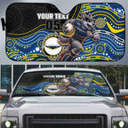Custom Cowboys Auto Sun Shade Cattle Dog Mascot With Aboriginal Indigenous