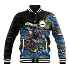 Custom Cowboys Baseball Jacket Cattle Dog Mascot With Aboriginal Indigenous