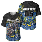 Custom Cowboys Baseball Jersey Cattle Dog Mascot With Aboriginal Indigenous