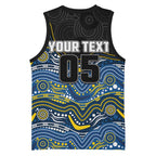 Custom Cowboys Basketball Jersey Cattle Dog Mascot With Aboriginal Indigenous