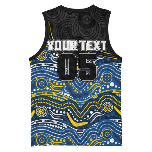 Custom Cowboys Basketball Jersey Cattle Dog Mascot With Aboriginal Indigenous
