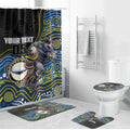 Custom Cowboys Bathroom Set Cattle Dog Mascot With Aboriginal Indigenous