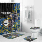 Custom Cowboys Bathroom Set Cattle Dog Mascot With Aboriginal Indigenous