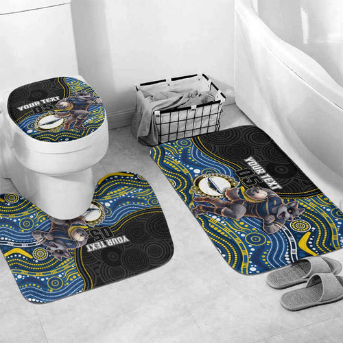 Custom Cowboys Bathroom Set Cattle Dog Mascot With Aboriginal Indigenous