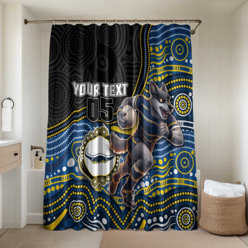 Custom Cowboys Bathroom Set Cattle Dog Mascot With Aboriginal Indigenous