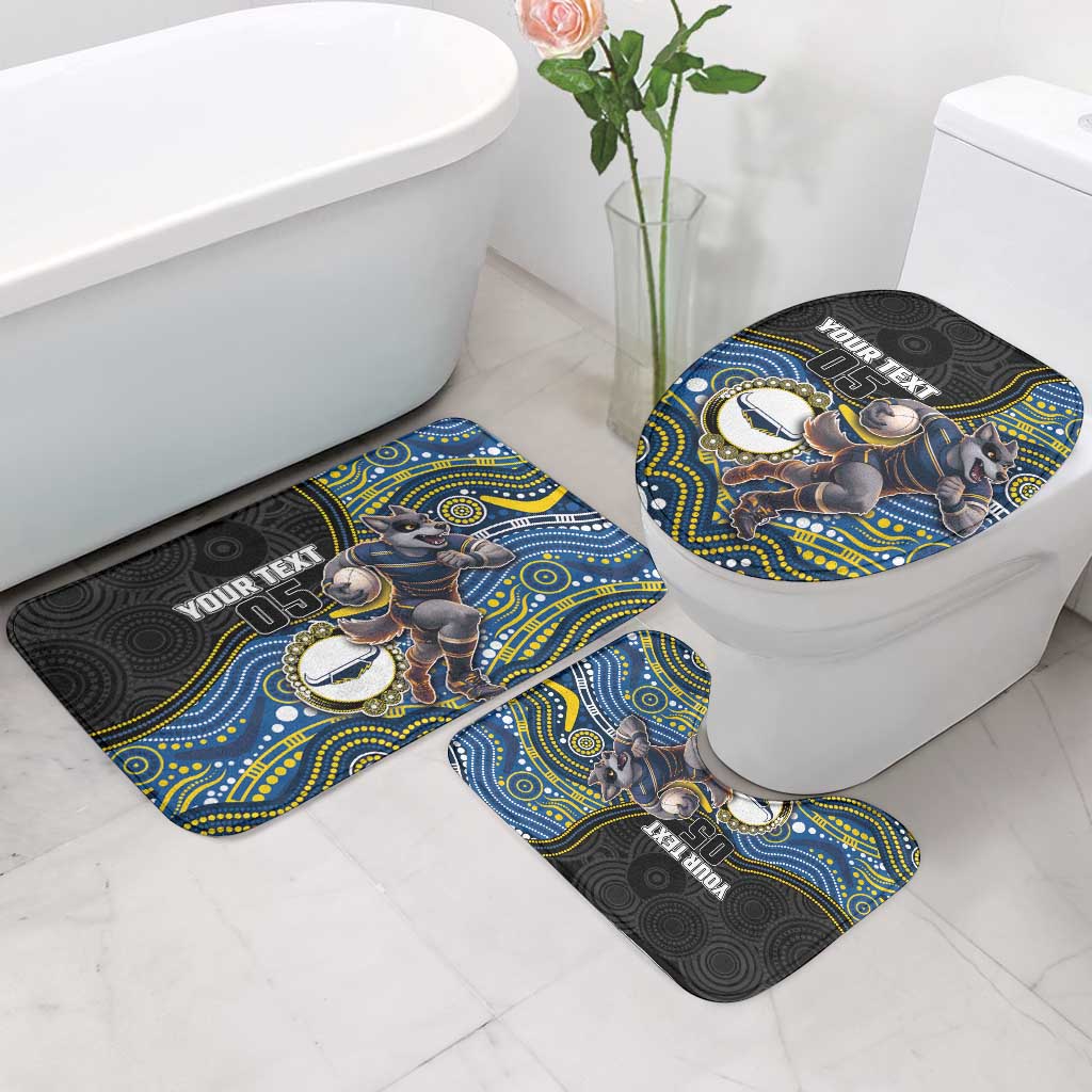 Custom Cowboys Bathroom Set Cattle Dog Mascot With Aboriginal Indigenous