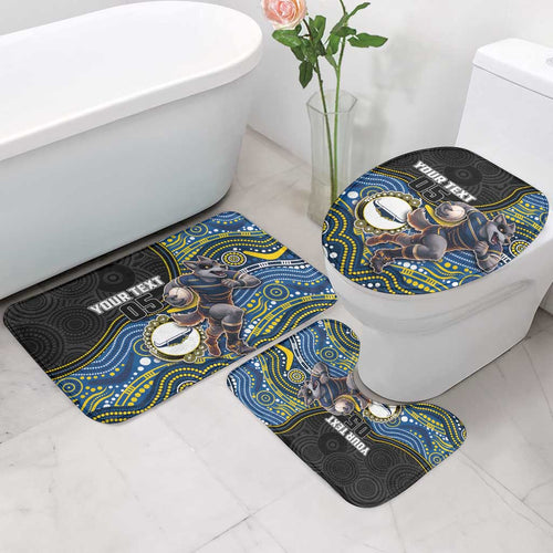 Custom Cowboys Bathroom Set Cattle Dog Mascot With Aboriginal Indigenous